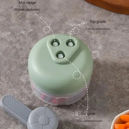 Compact Hand-Crank Food Chopper